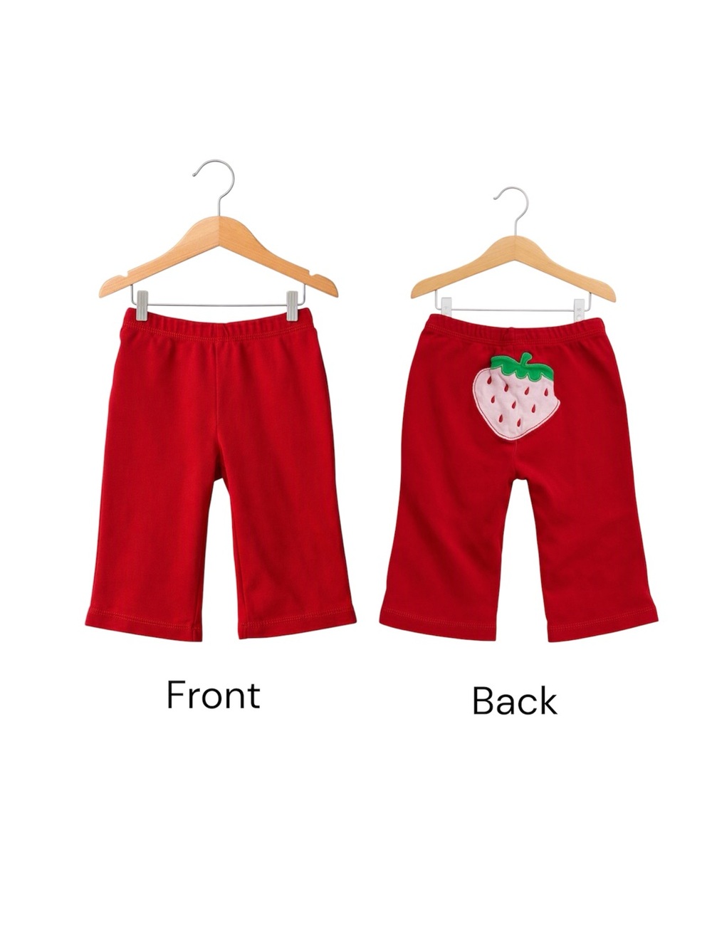 10/$15 Carter's Red Stretch Cotton Knit Pants with Strawberry Patch